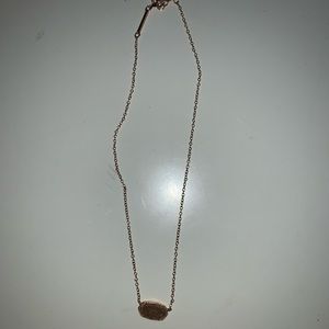 Kendra Scott Rose Gold Drusy Necklace